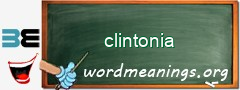WordMeaning blackboard for clintonia